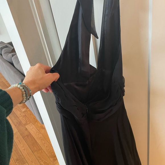Silk Black Marilyn Munroe Halter Dress - Picture 2 of 3